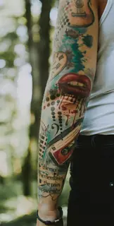 Tatouage Réalisme — Sleeve musique par Skin Tattoo Lyon